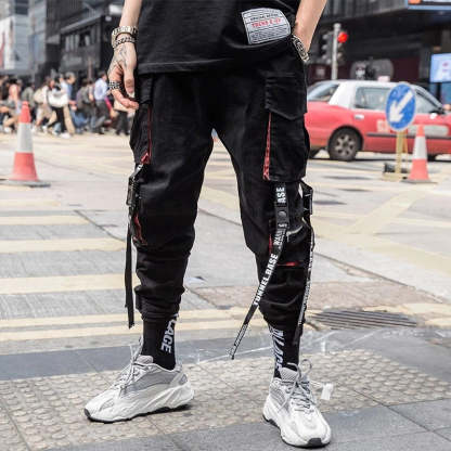 Men's Casual Hip Hop Multi Pockets Sweatpants-Legletic