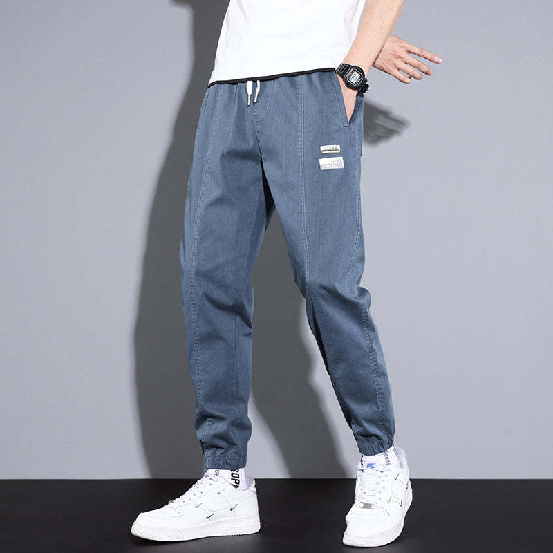 Cotton Thin Elastic Loose Joggers-Legletic