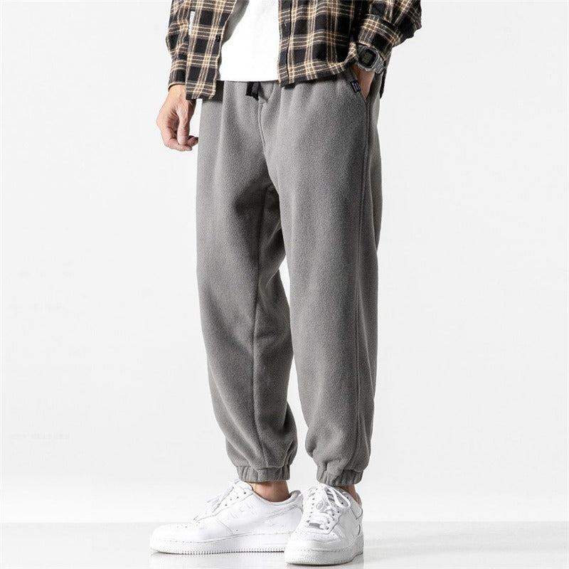 Men's Winter Fleece Straight Sweatpants-Legletic