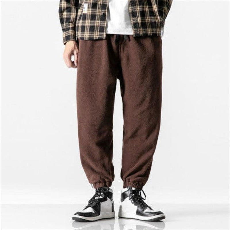 Men's Winter Fleece Straight Sweatpants-Legletic