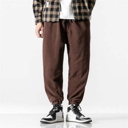 Men's Winter Fleece Straight Sweatpants-Legletic