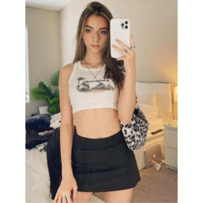High Waist Punk Style Micro Skirt-Legletic