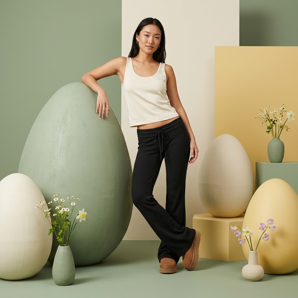 Solid Adjustable Drawstring Straight Fit Lounge Pants With Soft Stretch For Women