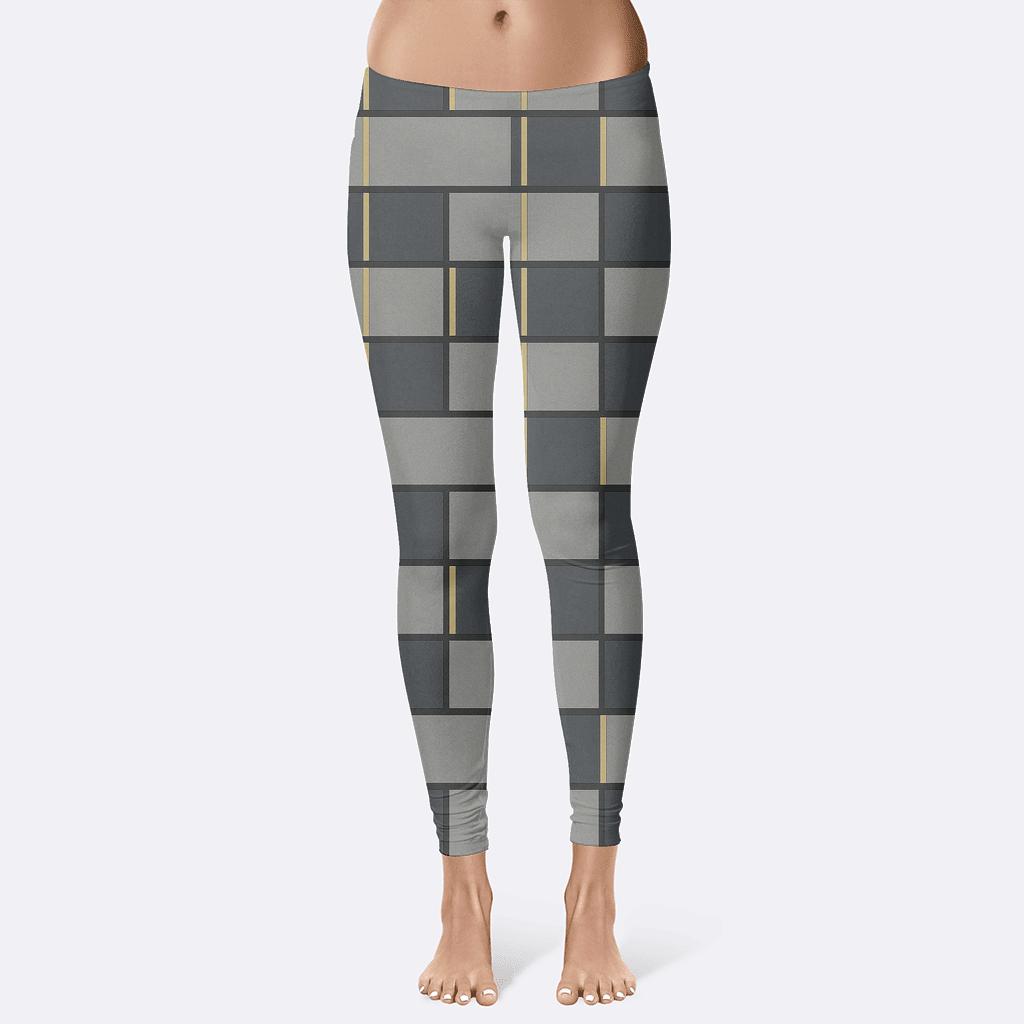 Offset Brick Lattice soft cotton leggings