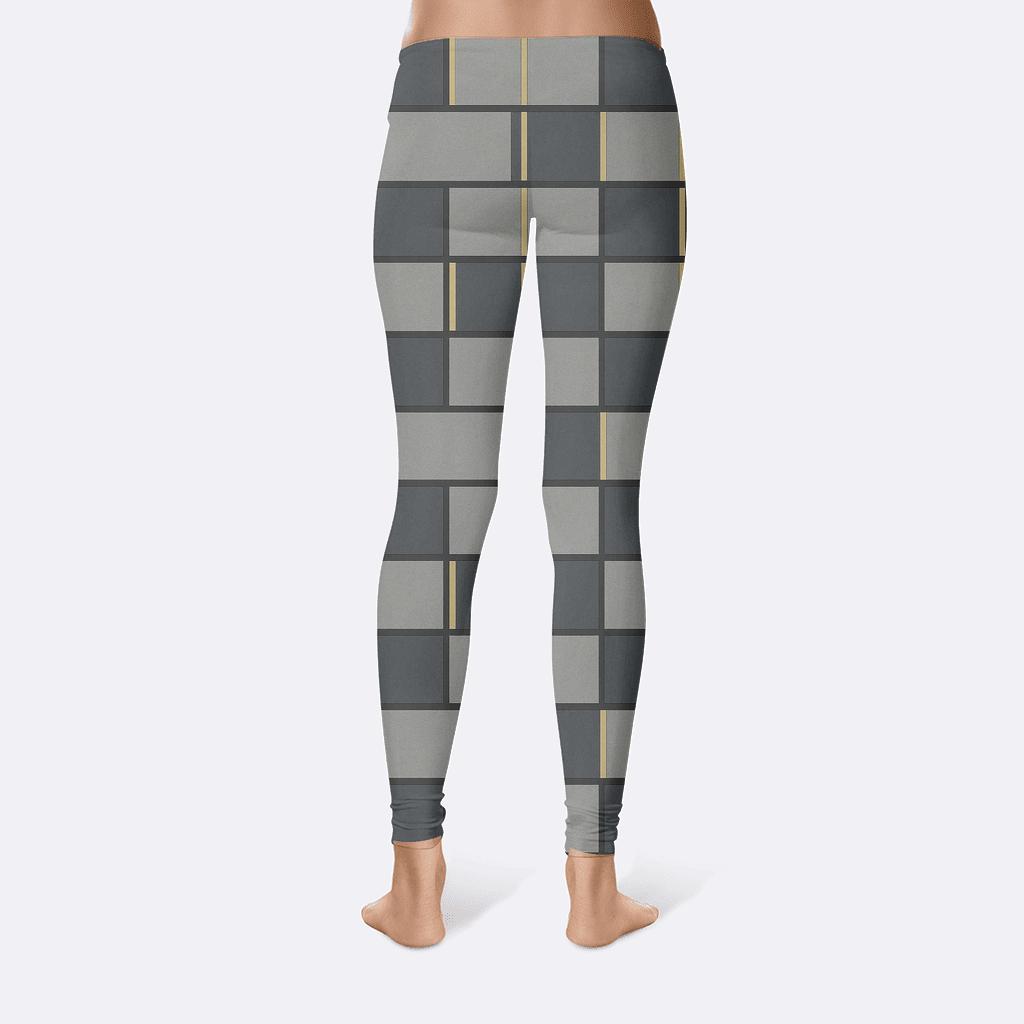Offset Brick Lattice soft cotton leggings