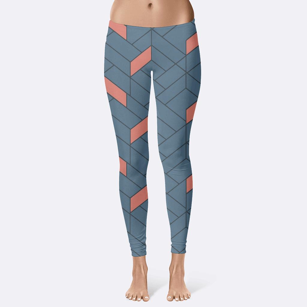 Skewed Rhombus Tiling soft cotton leggings