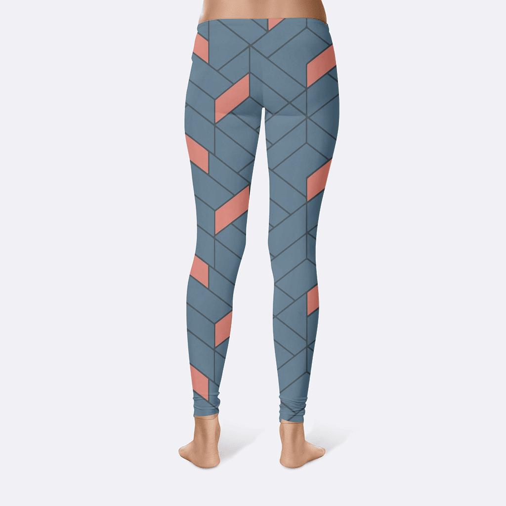 Skewed Rhombus Tiling soft cotton leggings