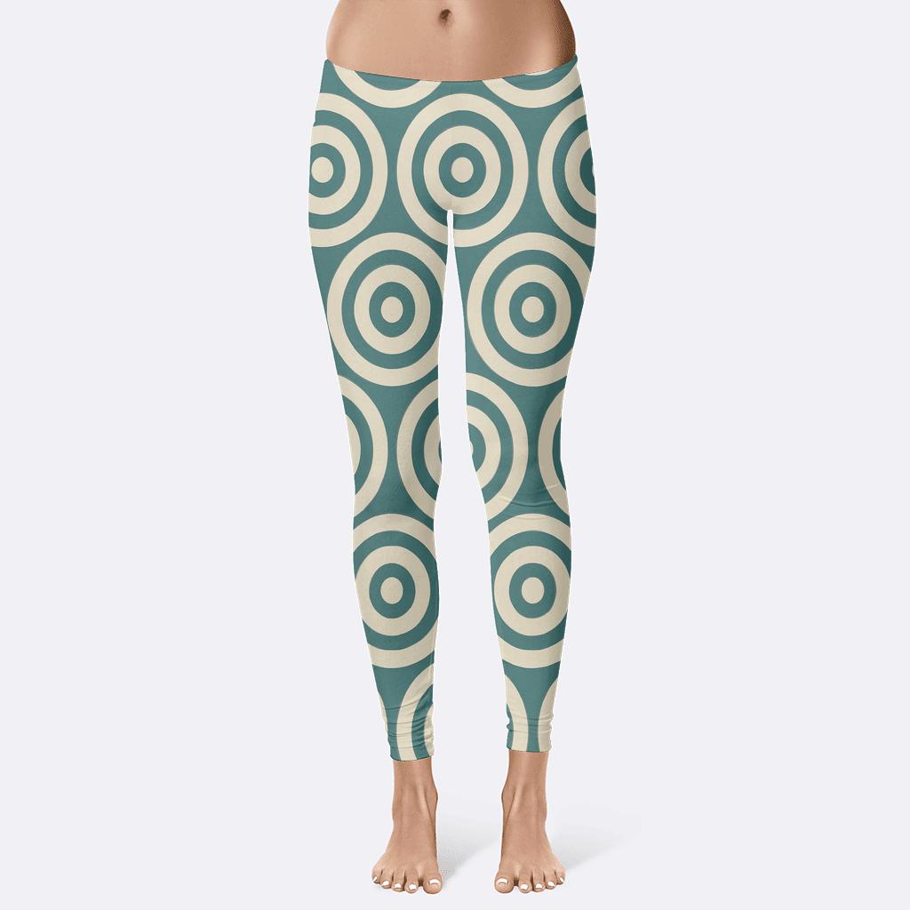 Concentric Band Mosaic trendy athletic leggings
