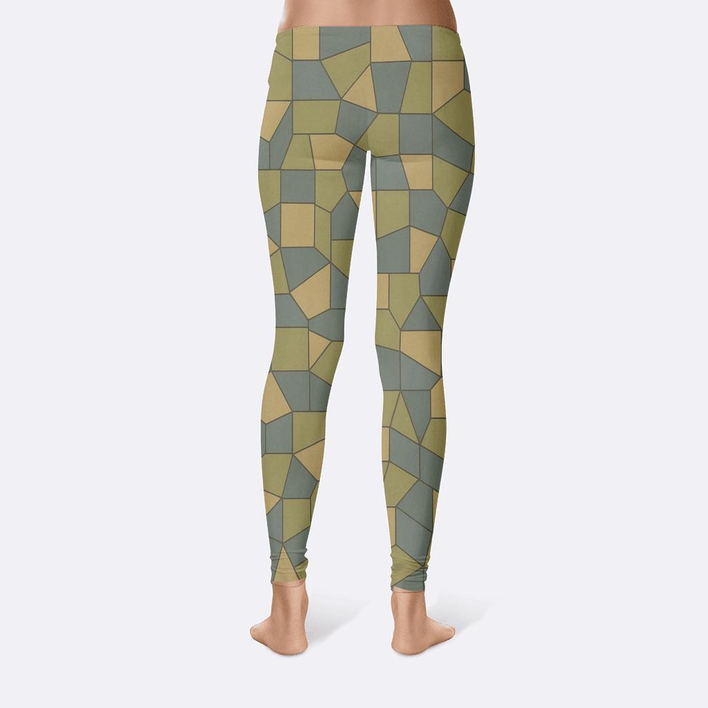 Irregular Polygon Quilt soft cotton leggings