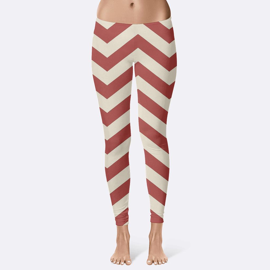 Chevron Pulse Stack personalized print leggings