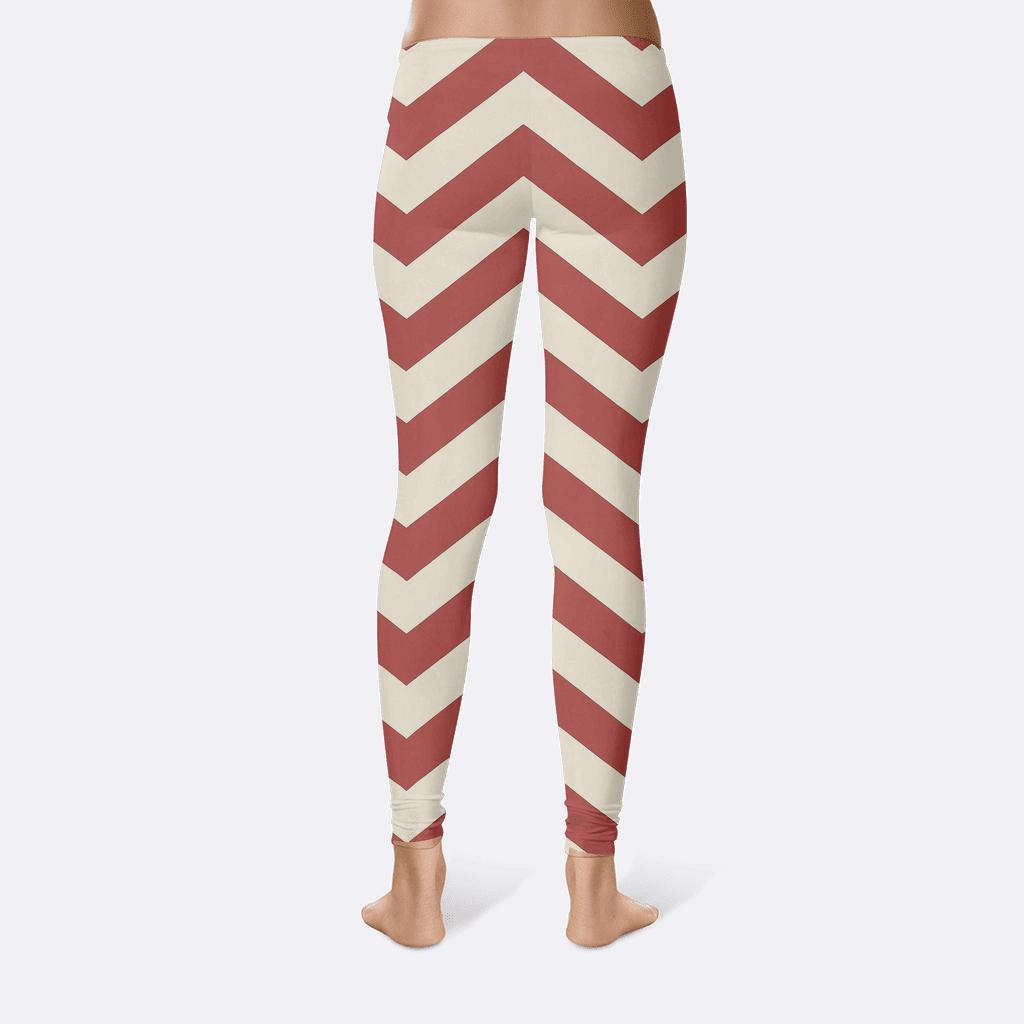 Chevron Pulse Stack personalized print leggings