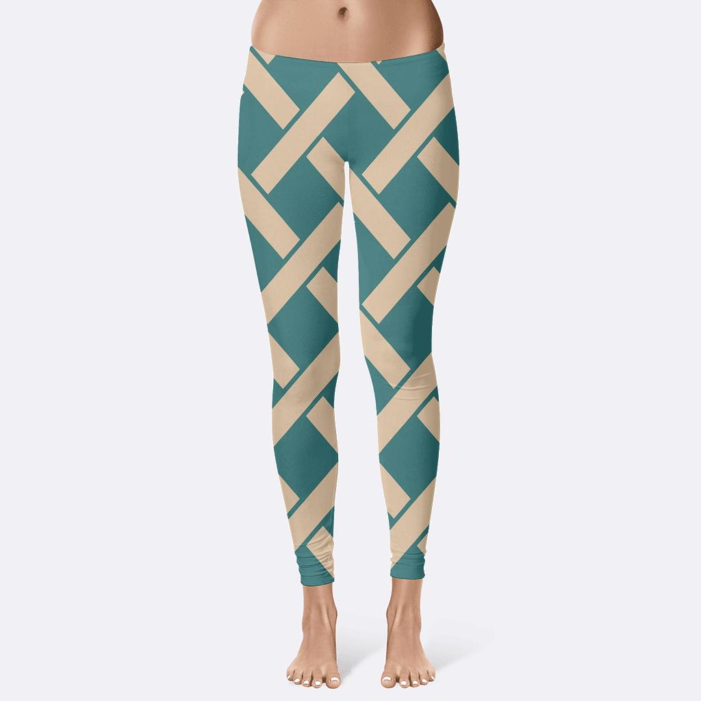 Interlock Stripe Weave personalized print leggings