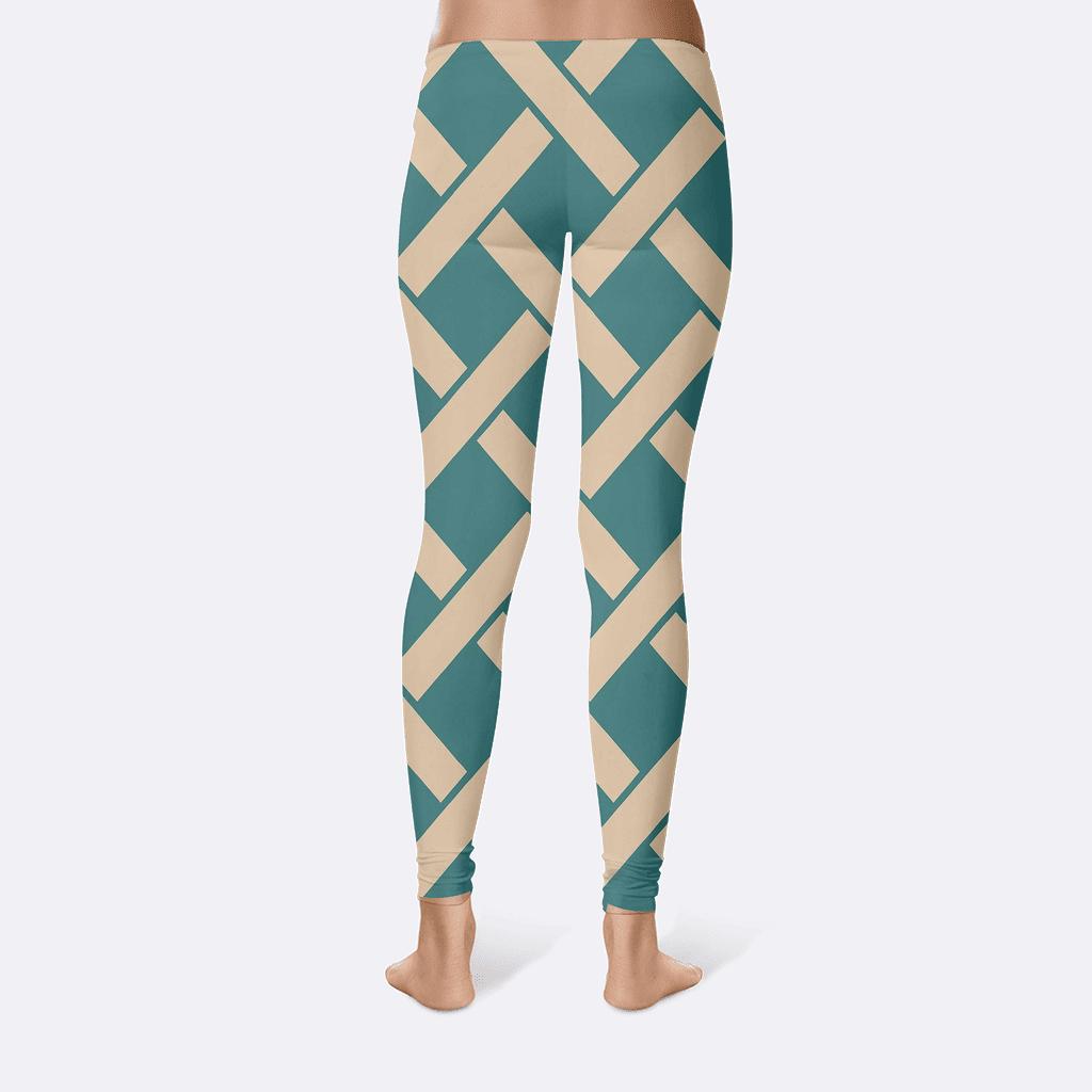 Interlock Stripe Weave personalized print leggings