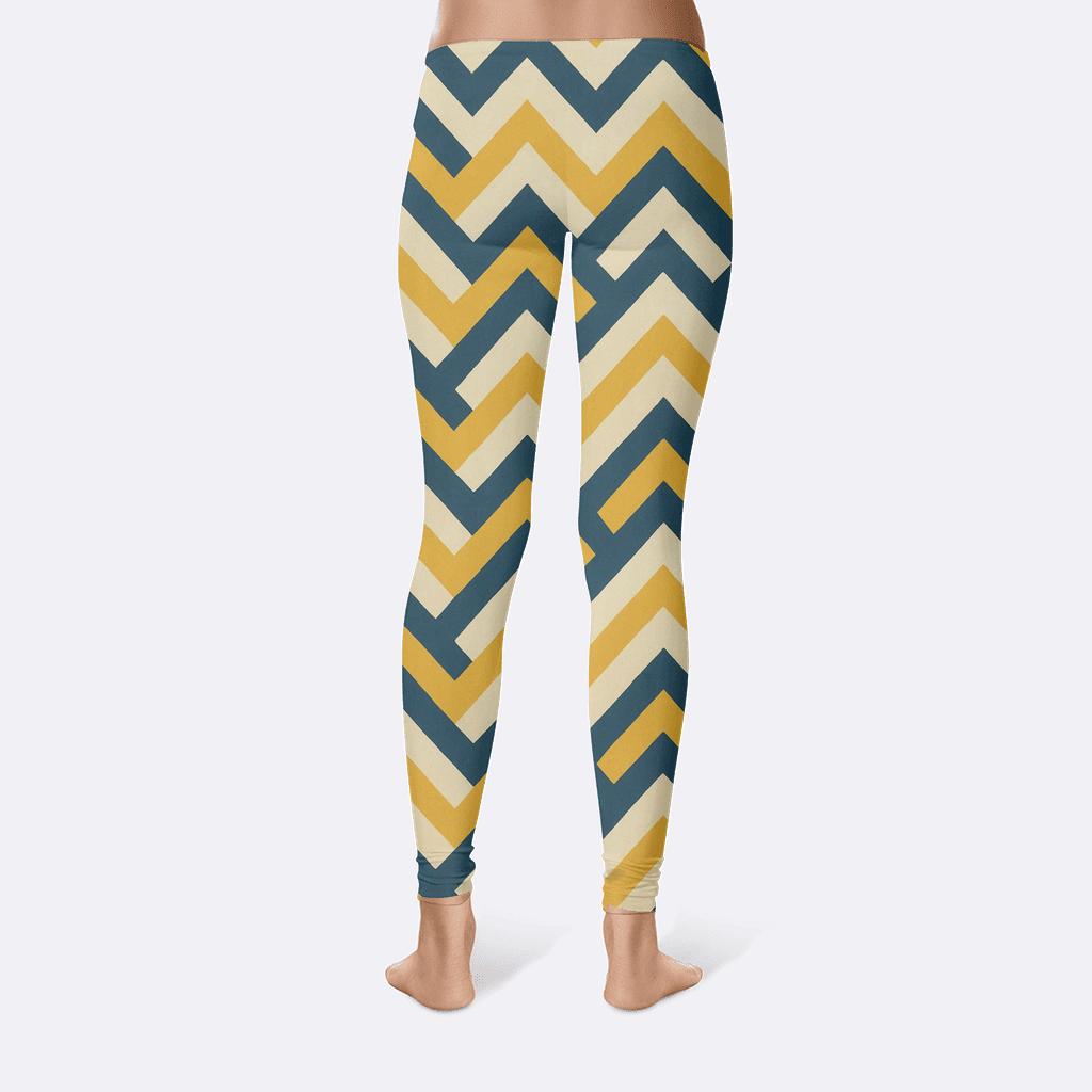 Diagonal Chevon Ripple Stack unique fashion leggings