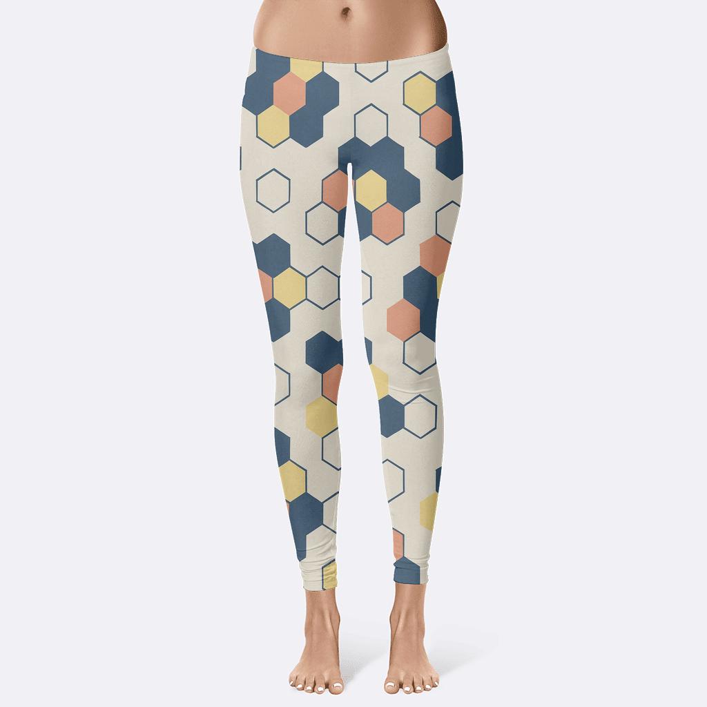 Hex Drift Mosaic soft cotton leggings