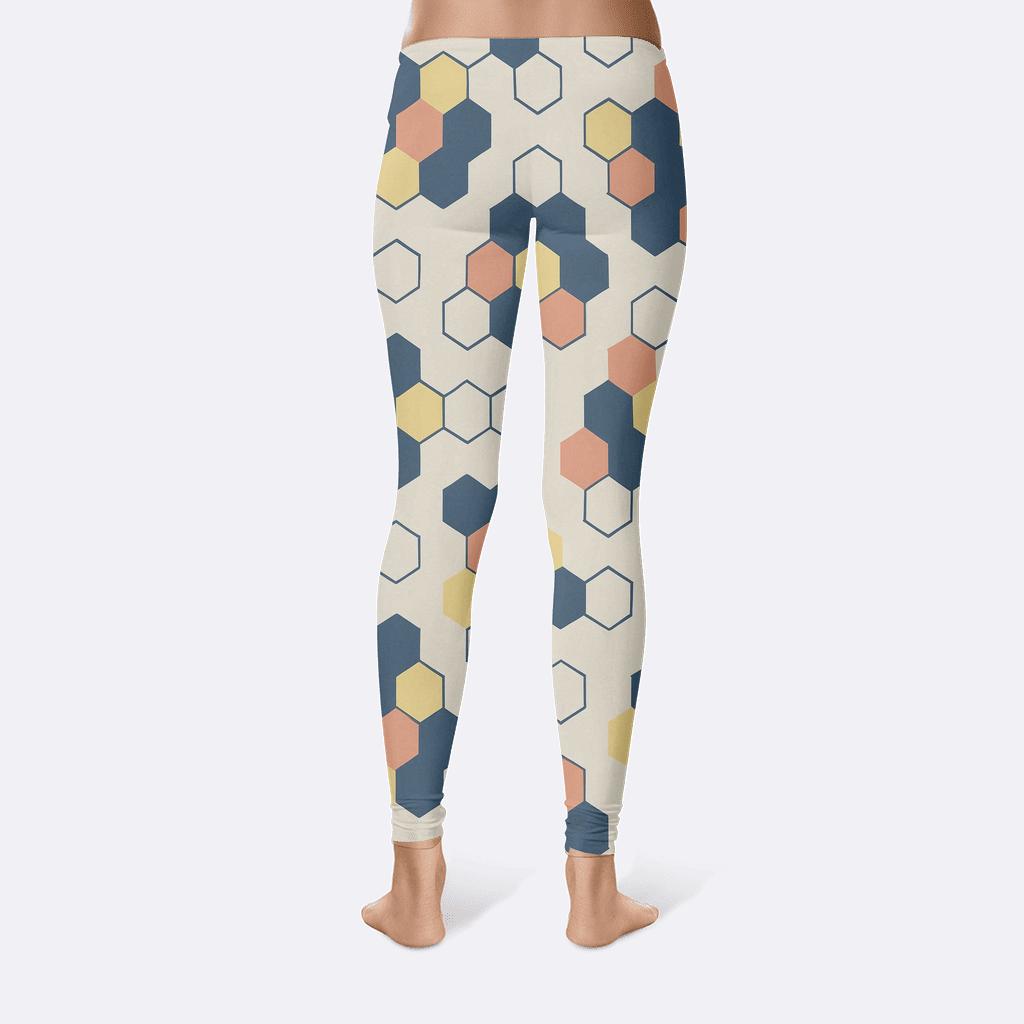 Hex Drift Mosaic soft cotton leggings
