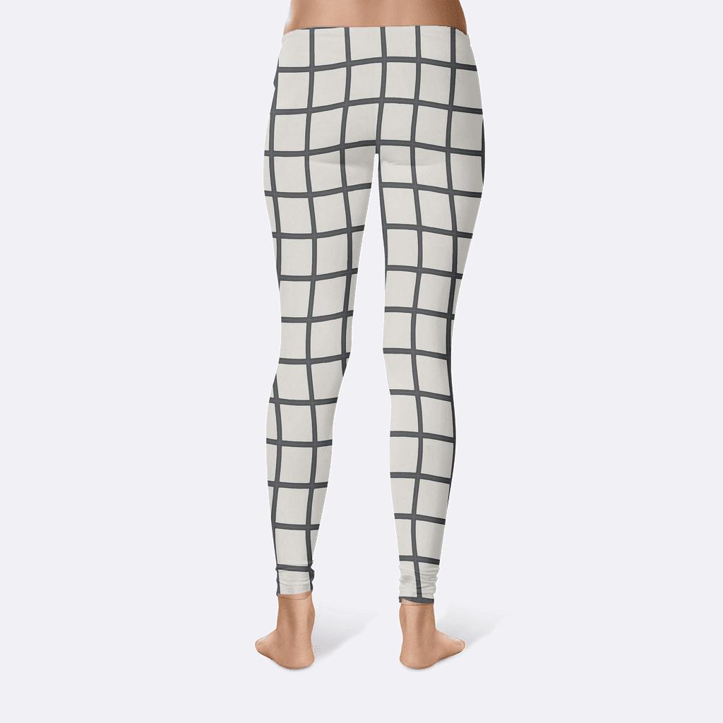Skewed Grid Undulation unique fashion leggings