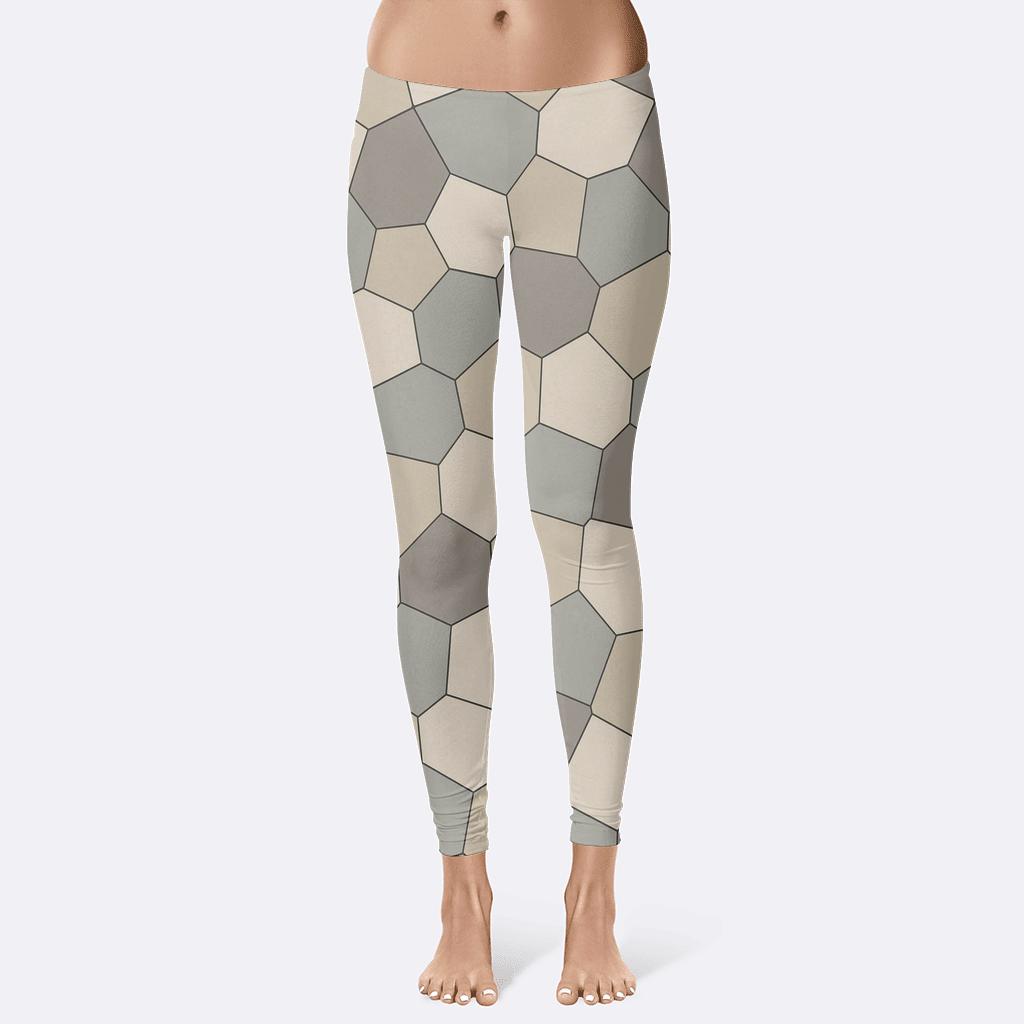 Irregular Polygon Mosaic personalized print leggings