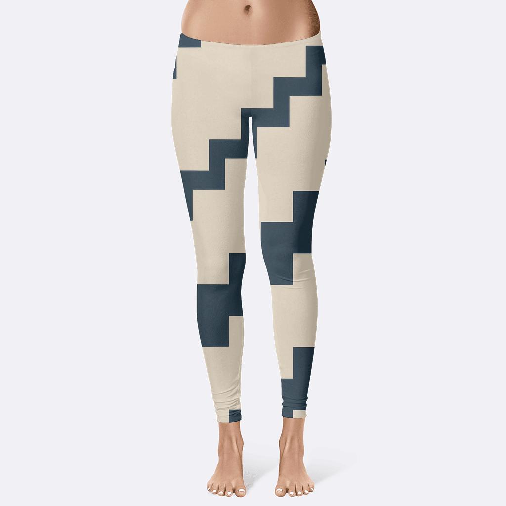 Diagonal Stair Tile Pattern unique fashion leggings