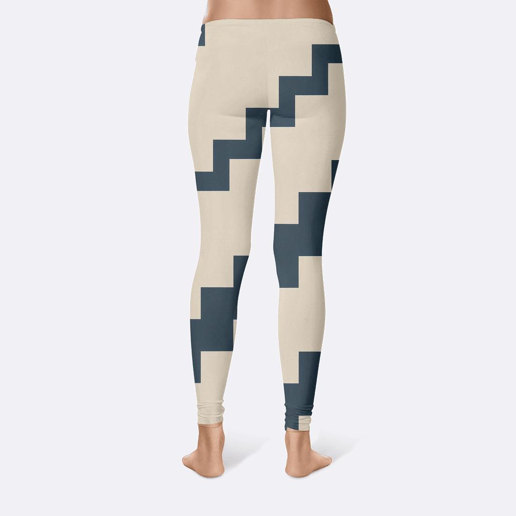 Diagonal Stair Tile Pattern unique fashion leggings