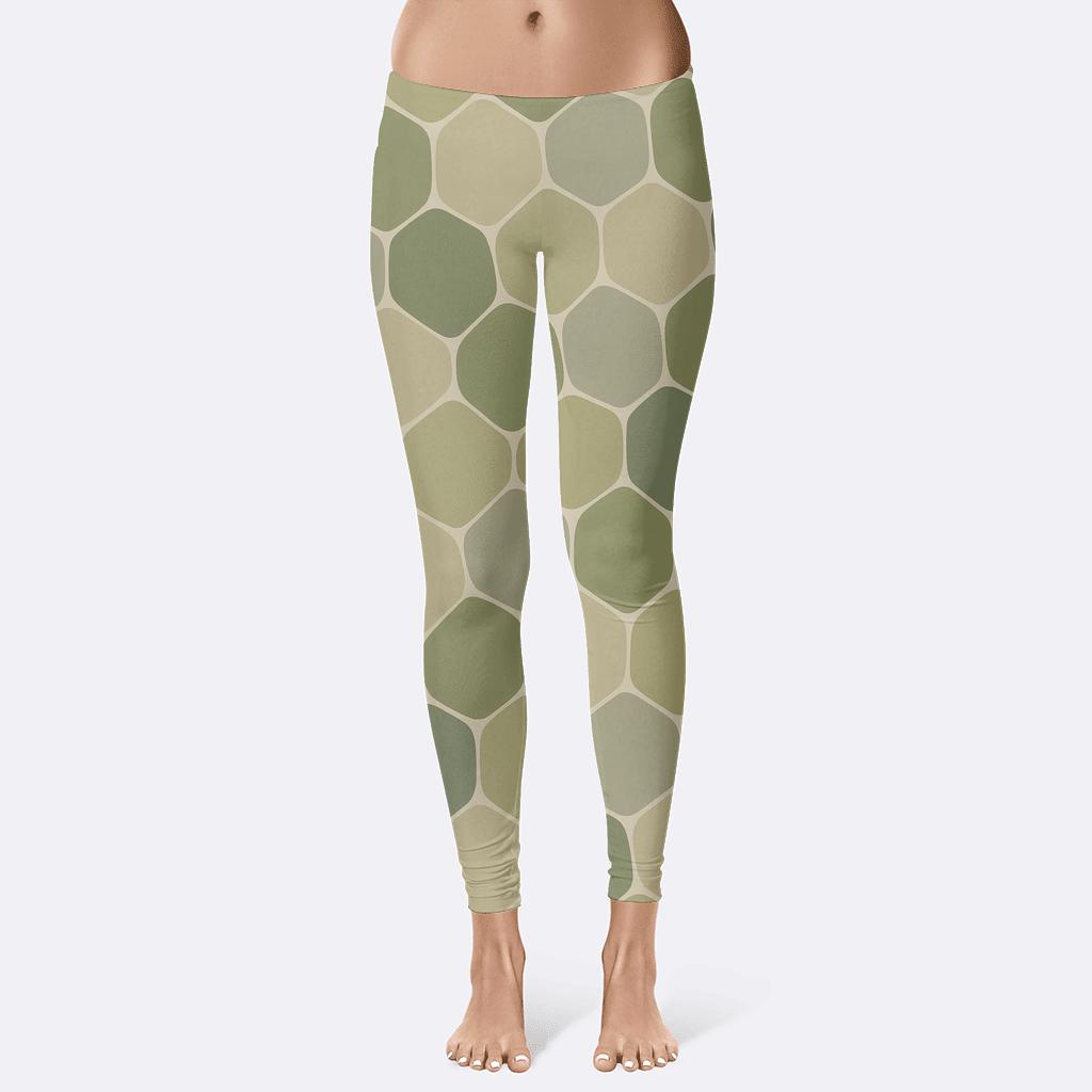 Foam Cell Polygon Quilt personalized print leggings