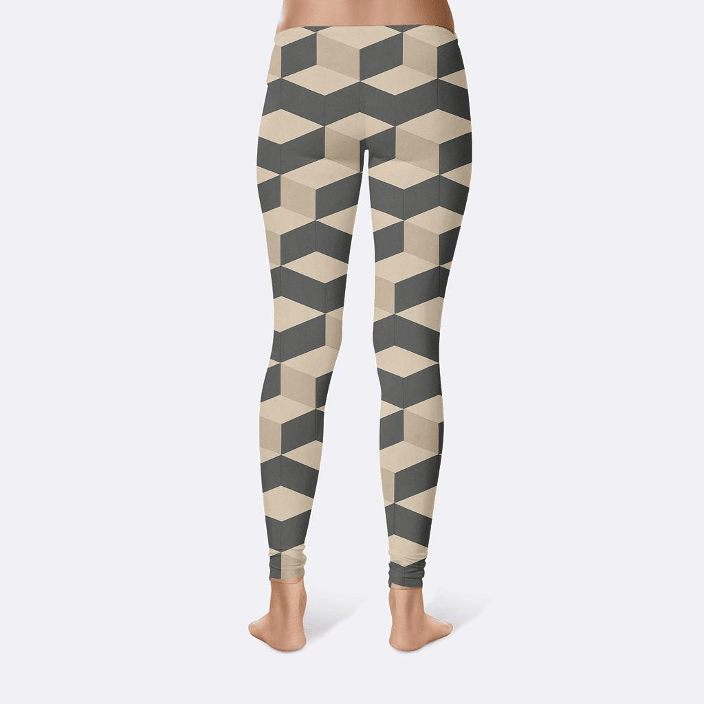 Skewed Grid Undulation Study personalized print leggings