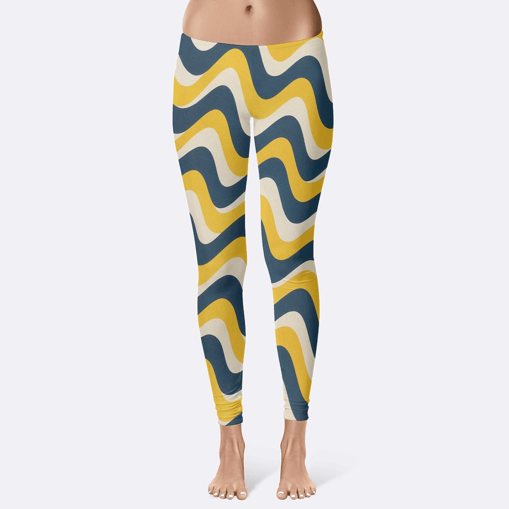 Zigzag Flow Grid stylish workout leggings