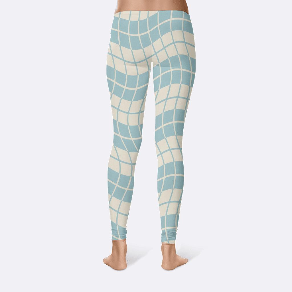 Grid Wave Play personalized print leggings