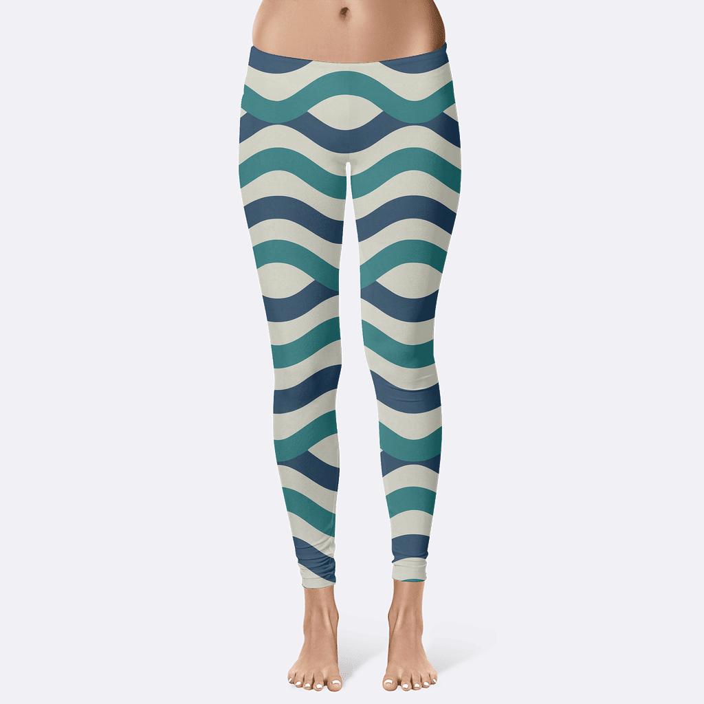 Offset Wave Lattice trendy athletic leggings