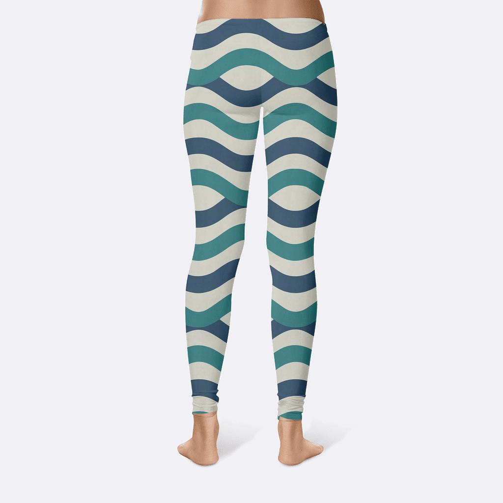 Offset Wave Lattice trendy athletic leggings