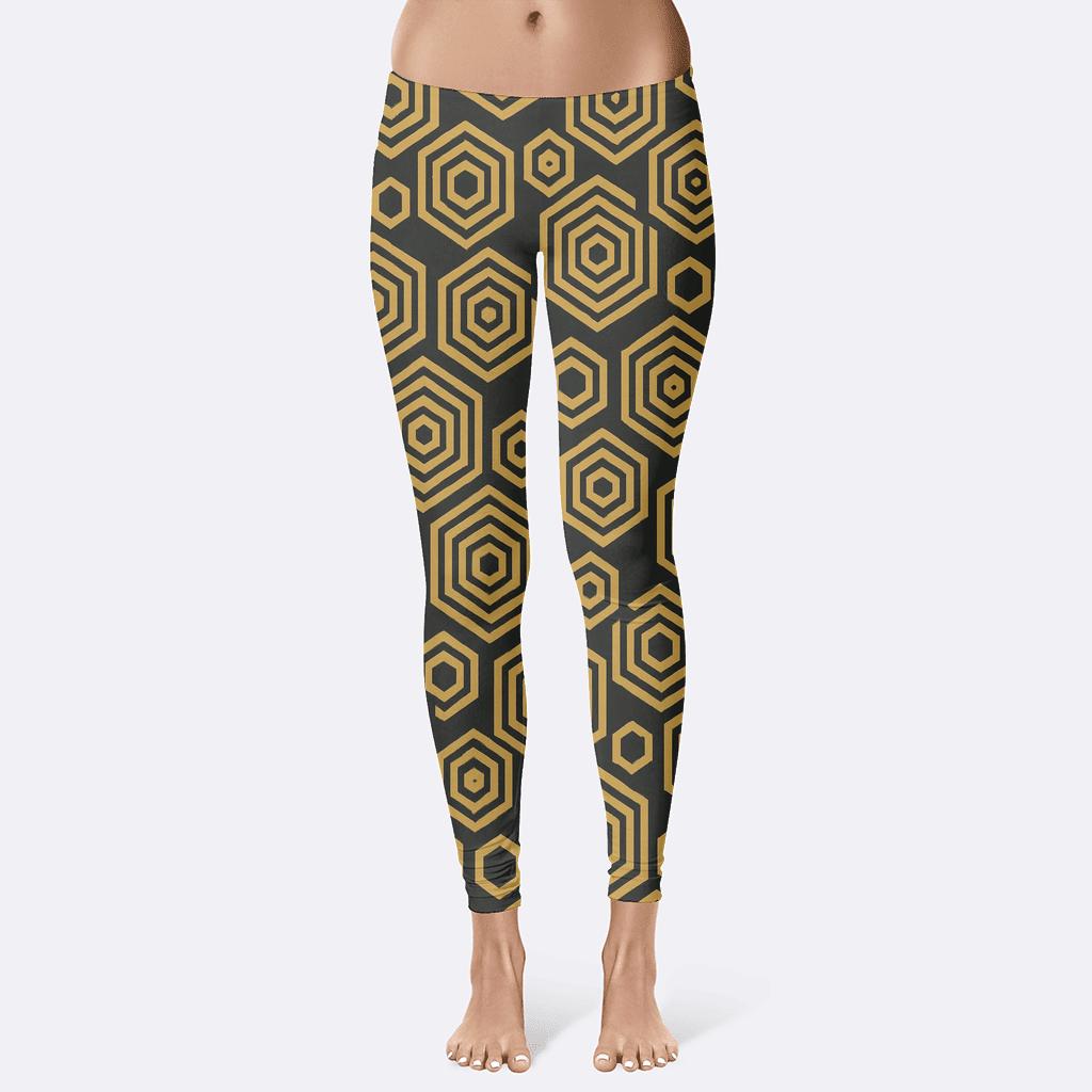 Nested Hex Stepfield stylish workout leggings