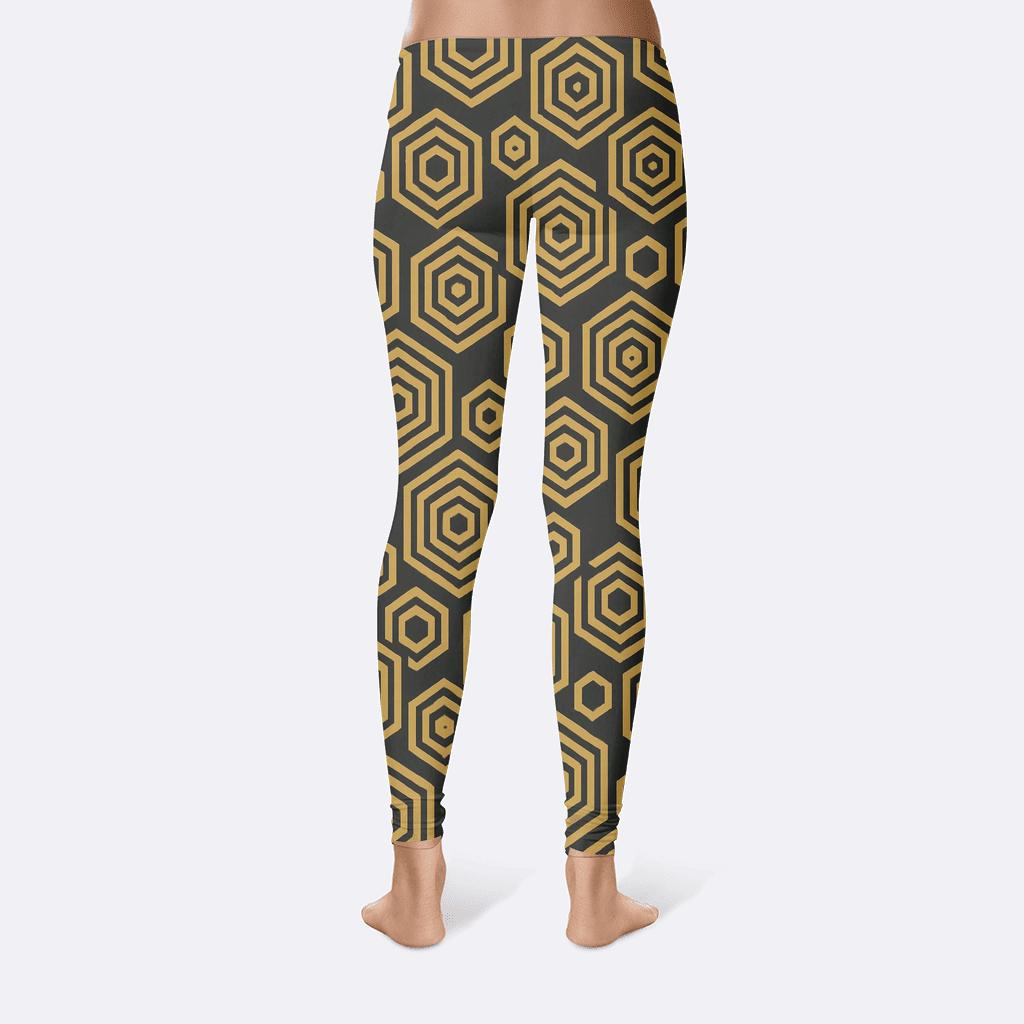Nested Hex Stepfield stylish workout leggings