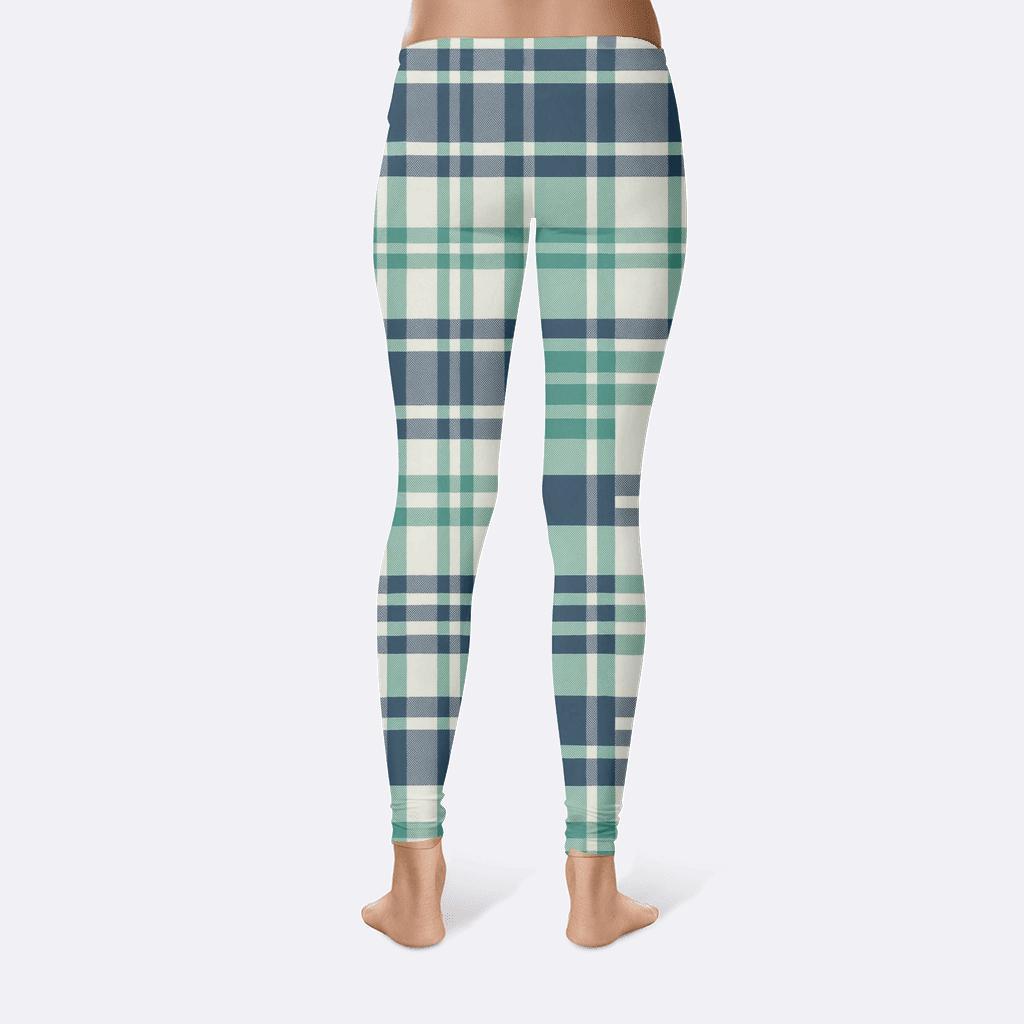 Quadrant Shift Plaid soft cotton leggings