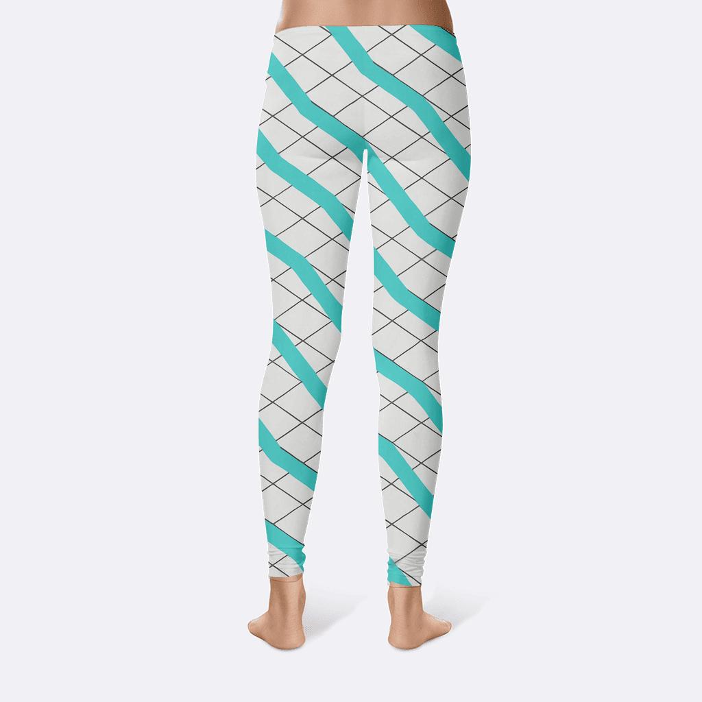 Skew Grid Ribbonwalk personalized print leggings