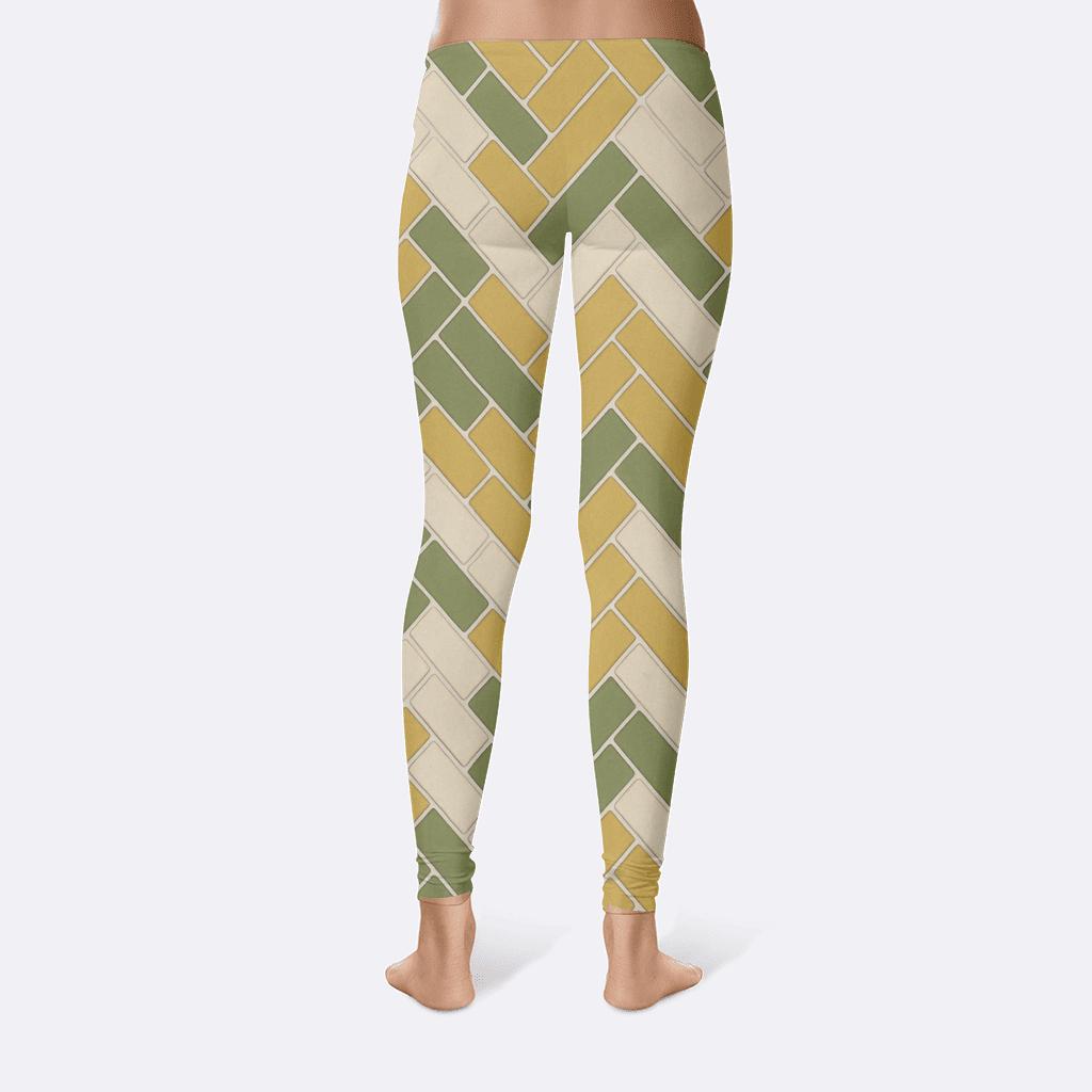 Offset Brick Chevron high-waist leggings