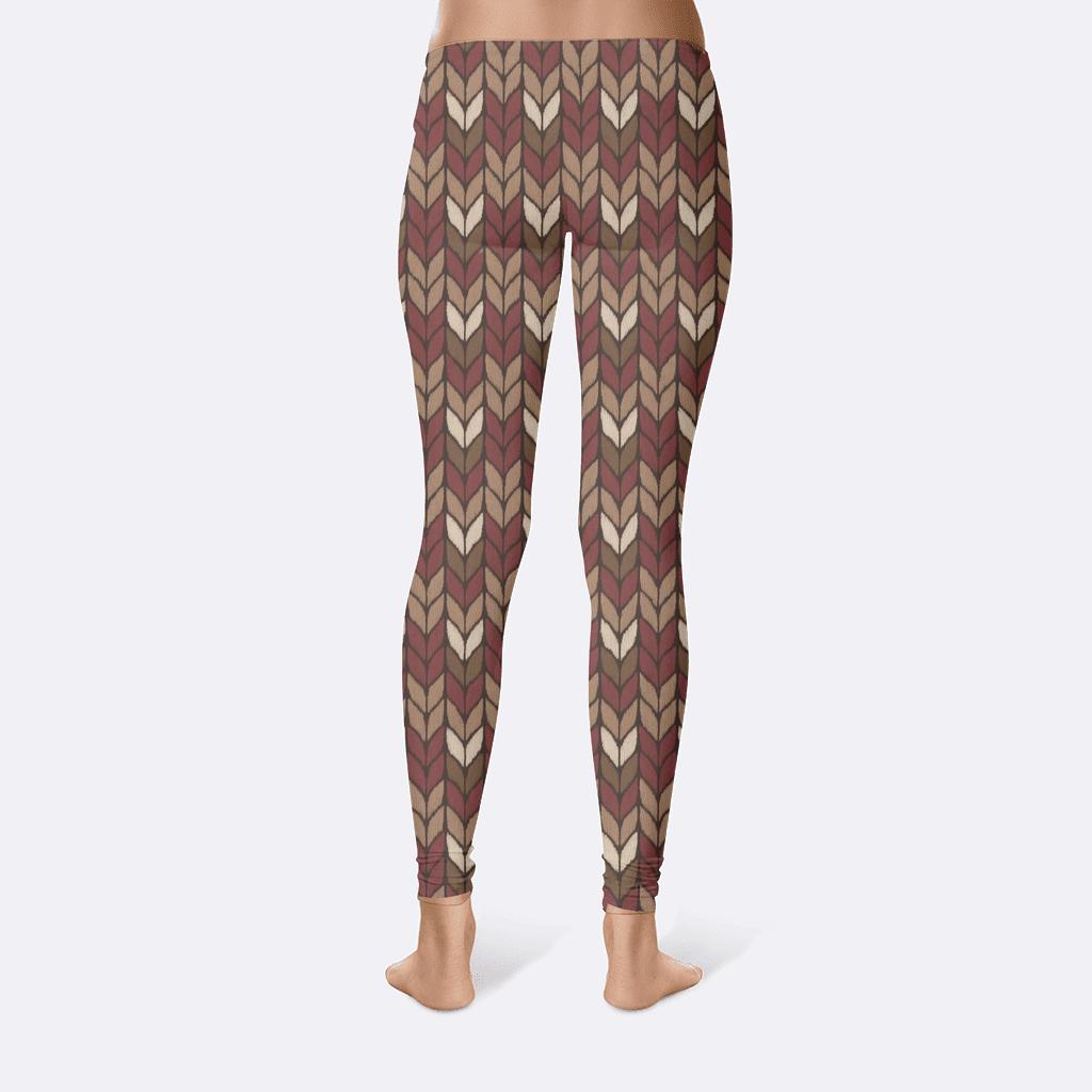 Herringbone Micro Knot designer patterned leggings