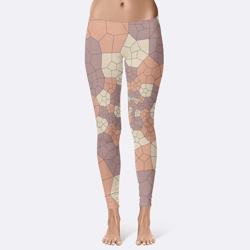 Recursive Edge Mosaic high-waist leggings