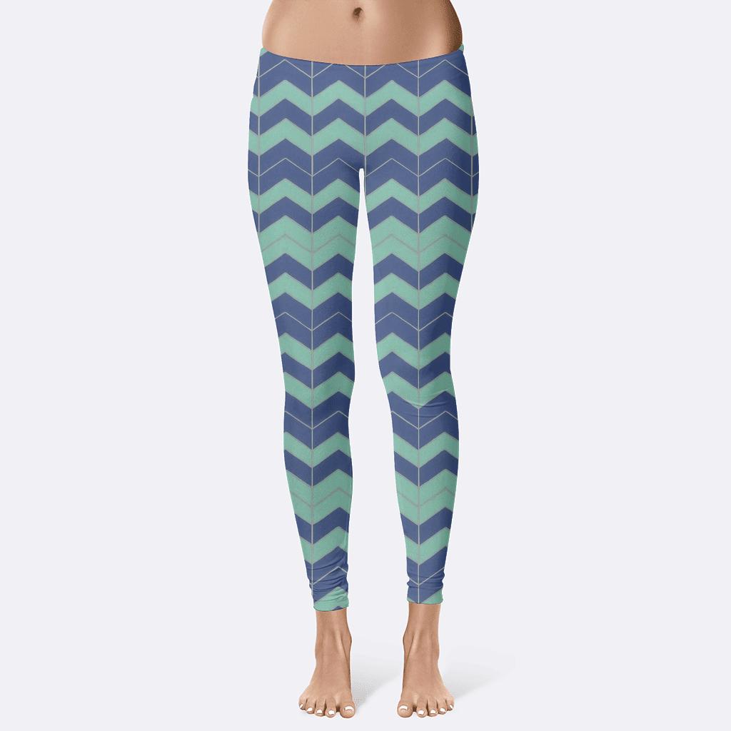 Hex Wave Tessellation comfortable yoga leggings
