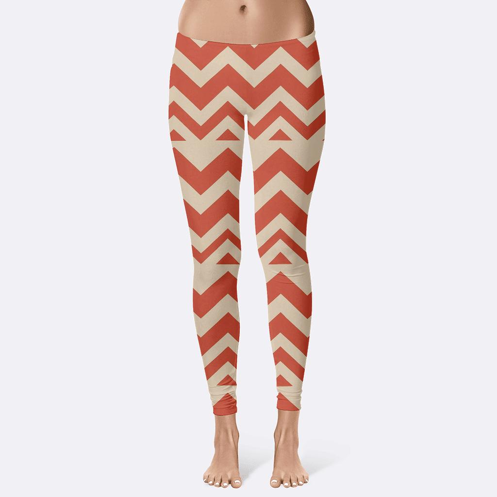 Modulated Chevron Wave soft cotton leggings