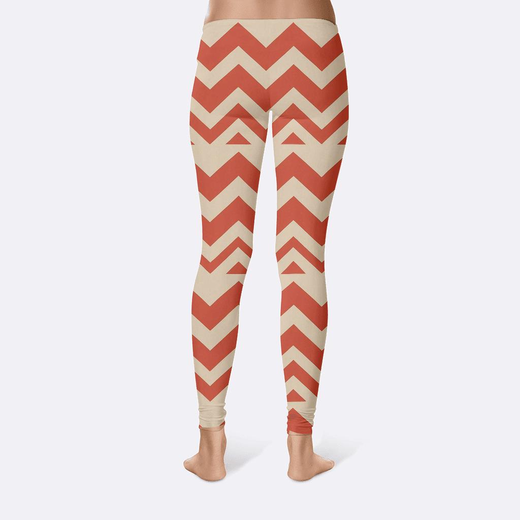 Modulated Chevron Wave soft cotton leggings