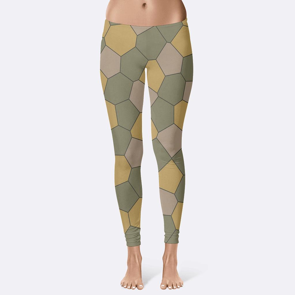 Irregular Polygon Tessellation high-waist leggings
