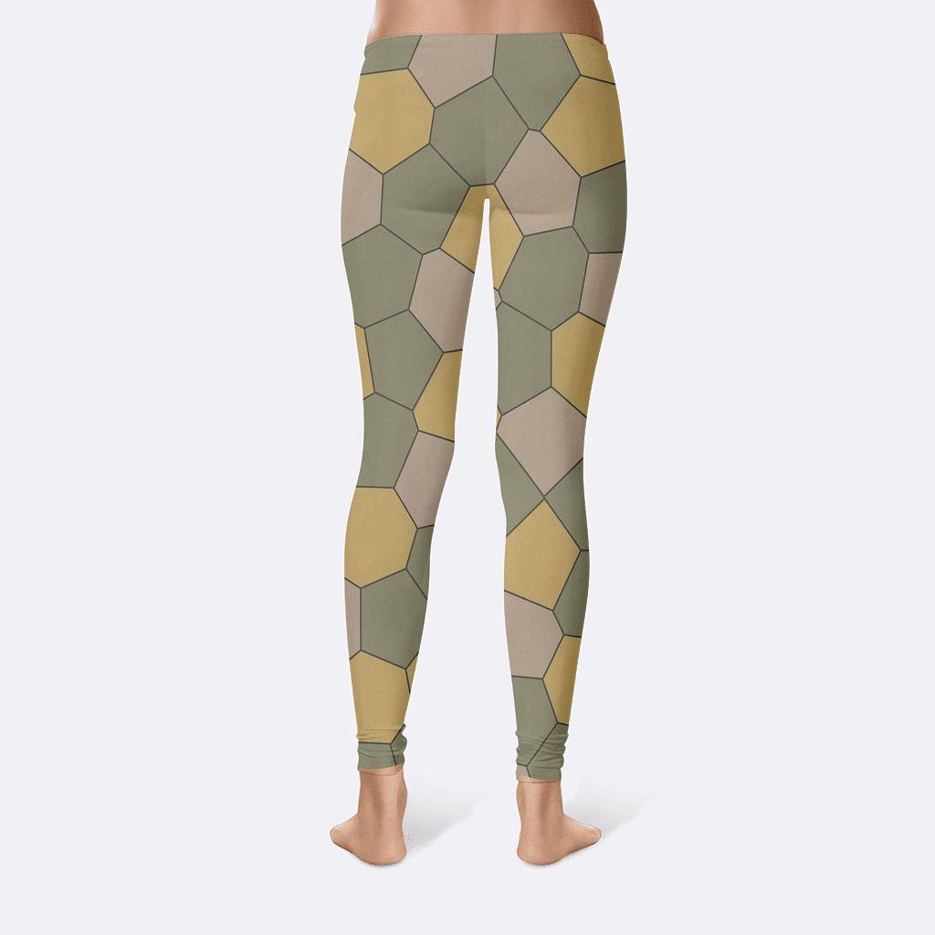 Irregular Polygon Tessellation high-waist leggings
