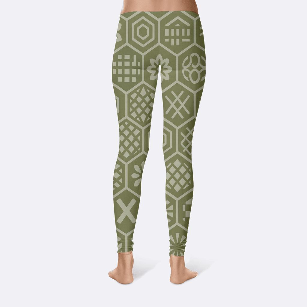 Geometric Cell Array high-waist leggings