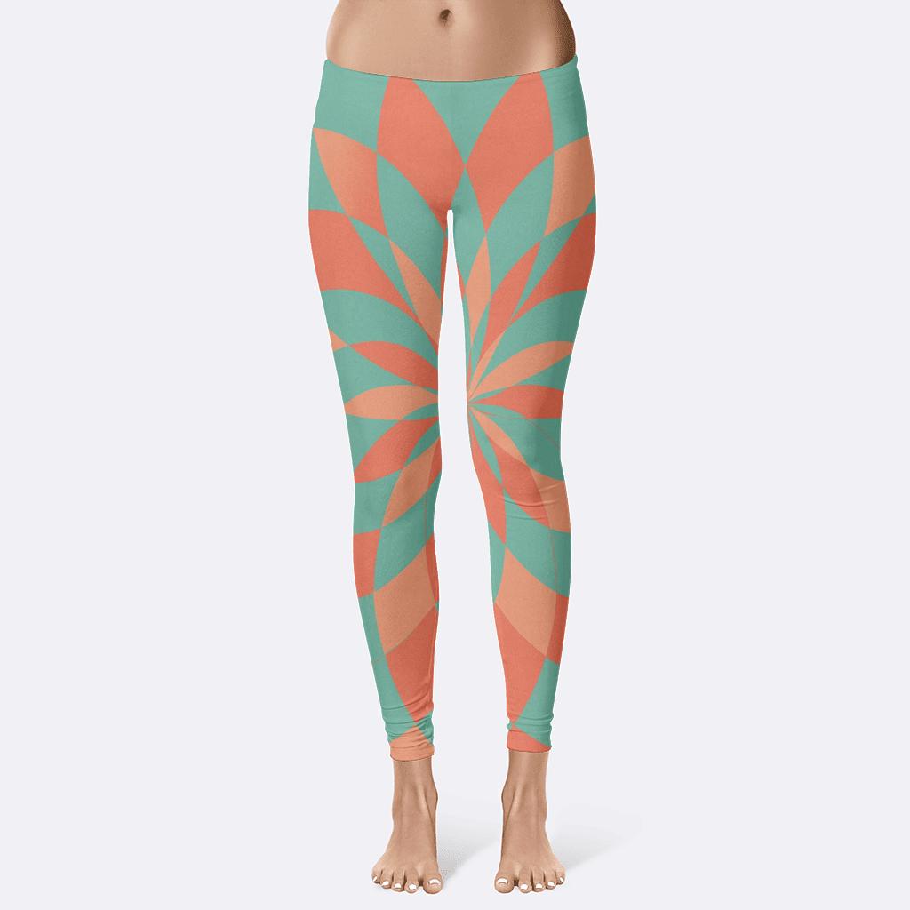 Radial Pattern Matrix trendy athletic leggings