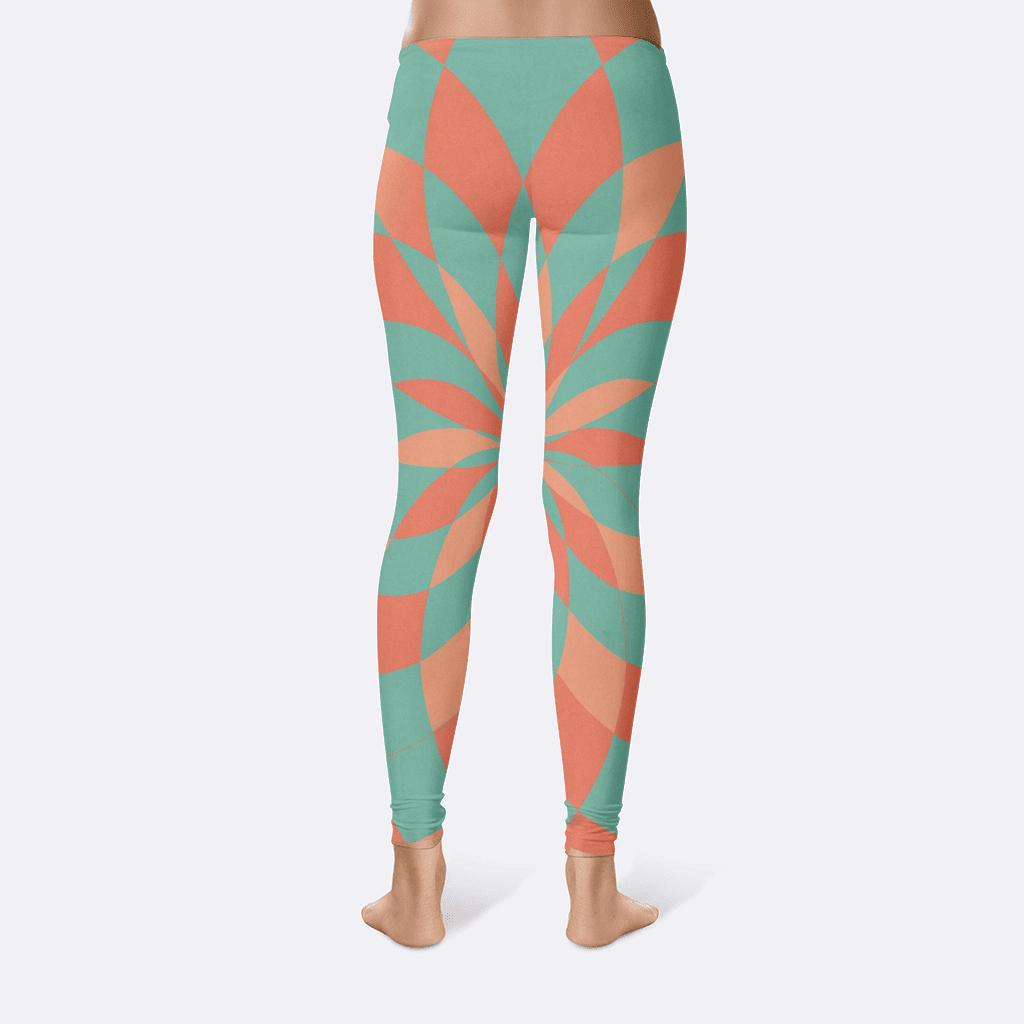 Radial Pattern Matrix trendy athletic leggings