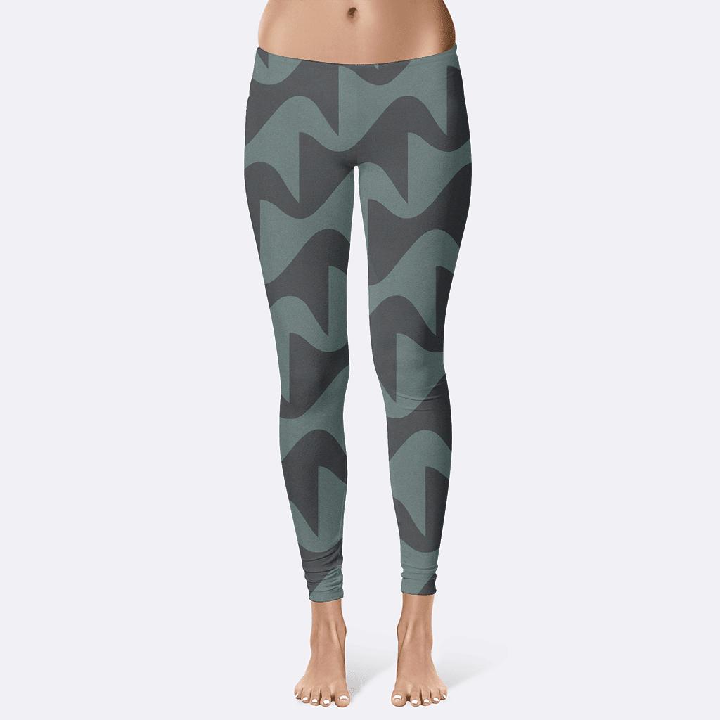 Tessellated Wavelets Pattern trendy athletic leggings