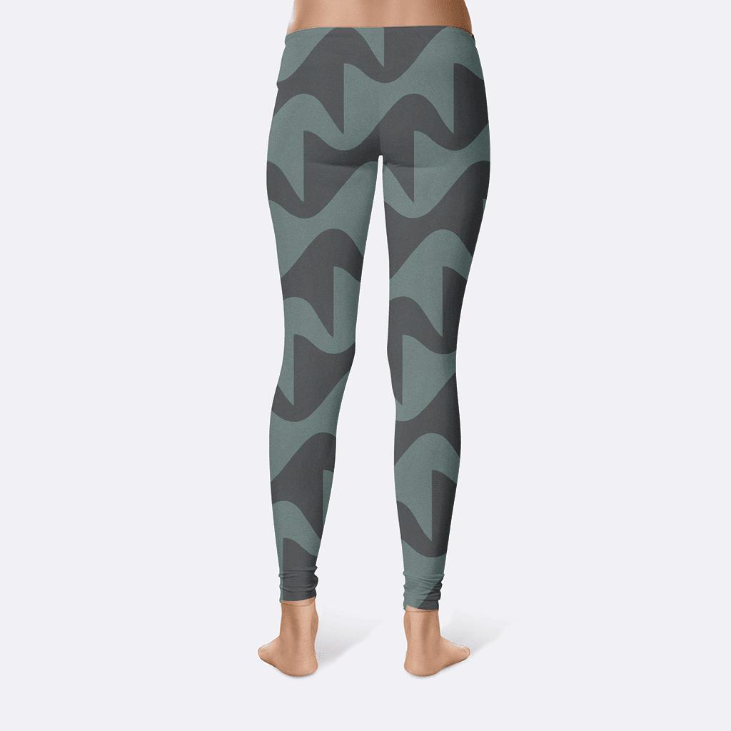 Tessellated Wavelets Pattern trendy athletic leggings