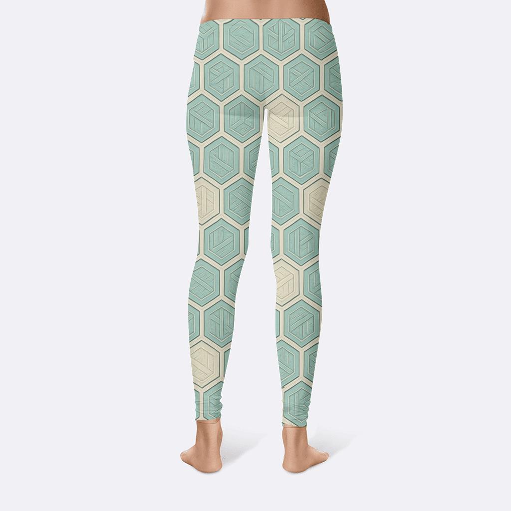 Modular Hexagonal Mosaic soft cotton leggings