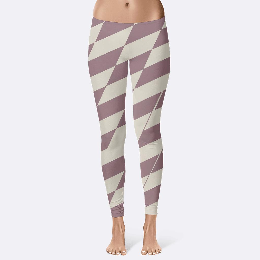 Skewed Grid Cascade stylish workout leggings