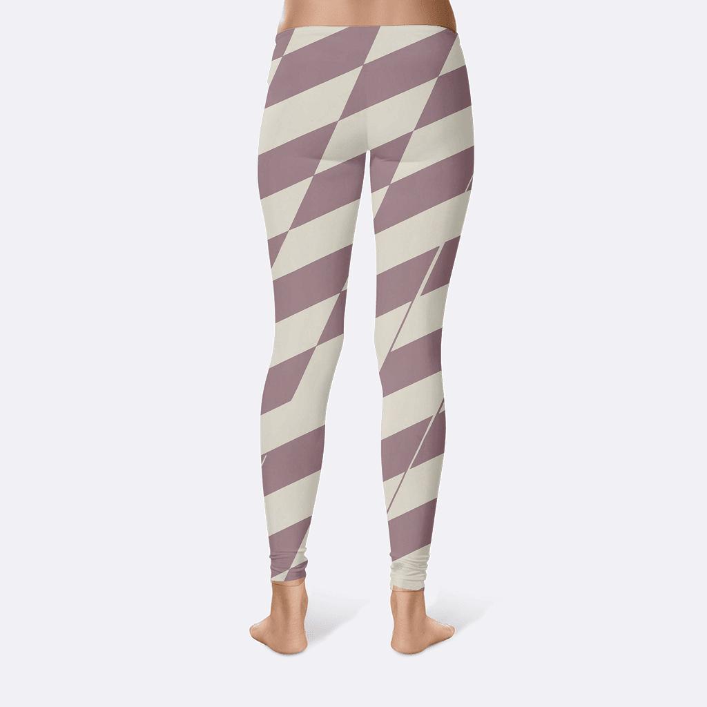 Skewed Grid Cascade stylish workout leggings